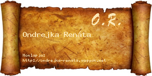 Ondrejka Renáta névjegykártya