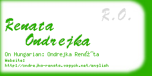 renata ondrejka business card